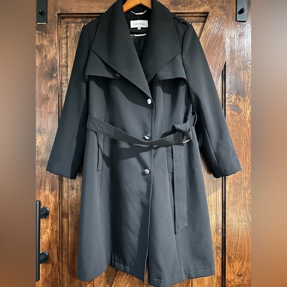 Calvin Klein Jackets & Blazers - Calvin Klein Elegant Black Trench Coat. Great condition.